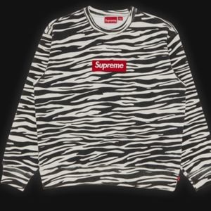 Supreme Box Logo Zebra sweatshirt sz L